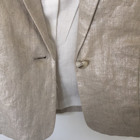 Anthropologie “Cartonnier” metallic linen blazer - Picture 10 of 10